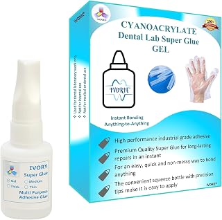 Dental Lab Super Glue Adhesive Instant Bonding - Gel (1oz)