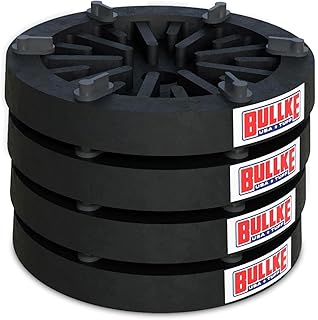 USA Made Heavy-Duty Pad (4-Pack) | Four-Point RV Leveling System Featuring Snap in 9” Round Jack Feet| Stabilizer Pads for LCI 4-Point Auto Leveling System | Anti-Slip Jack Supports for Motorhomes (4)