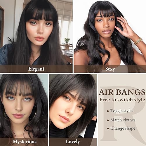 Miniatura 7 de Extensiones de cabello con clip de cabello 100% humano, extensiones de cabello con clip de flequillo, flequillo con clip, flequillo falso con sienes