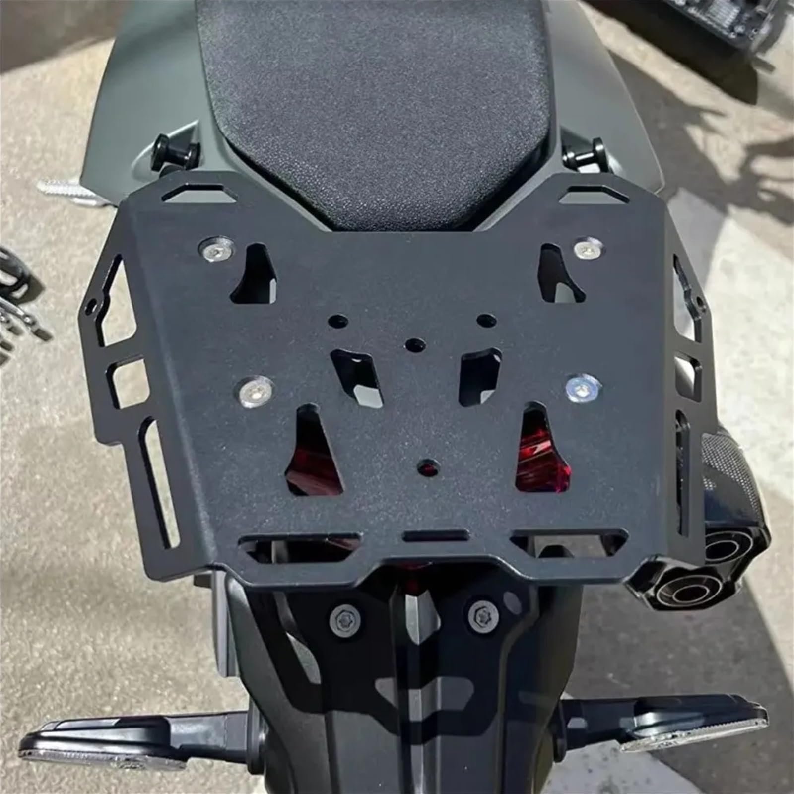 Uchwyt Topcase Zestaw bagażnika motocyklowego do Yamaha Tenere 700 T7 Rally T7 2019 2020 2021 2022 motocyklowy Wspornik(Silver)