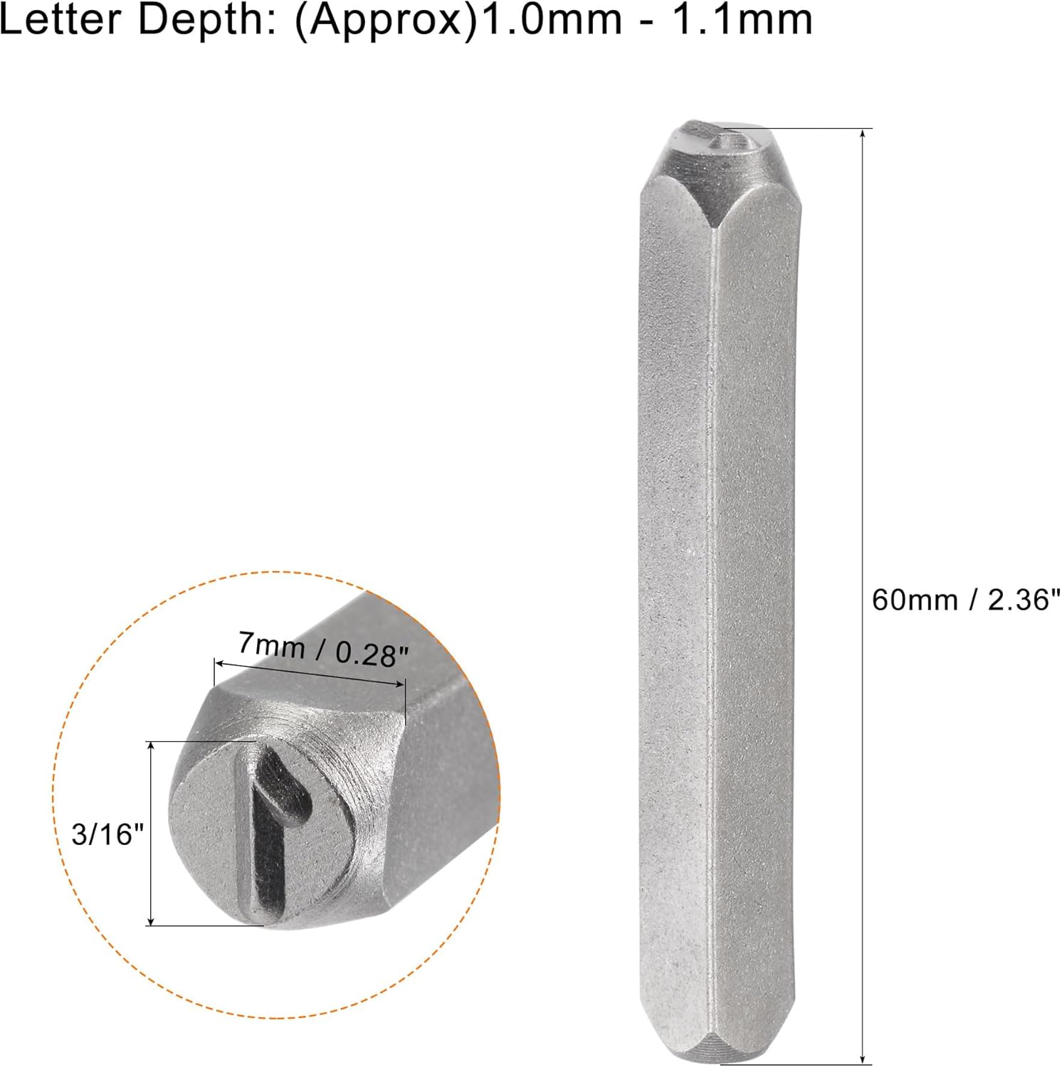 uxcell 3/16" (5mm) Number and Letter Stamp Set, A-Z & 0-9 Alloy Steel Punch Press Tool for Metal Plastic Wood Leather