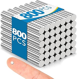 Small Magnets, 800 Pack Refrigerator Magnets 3x3mm Rare Earth Magnet Neodymium Magnet for Crafts, Whiteboard, Kitchen Cabinet
