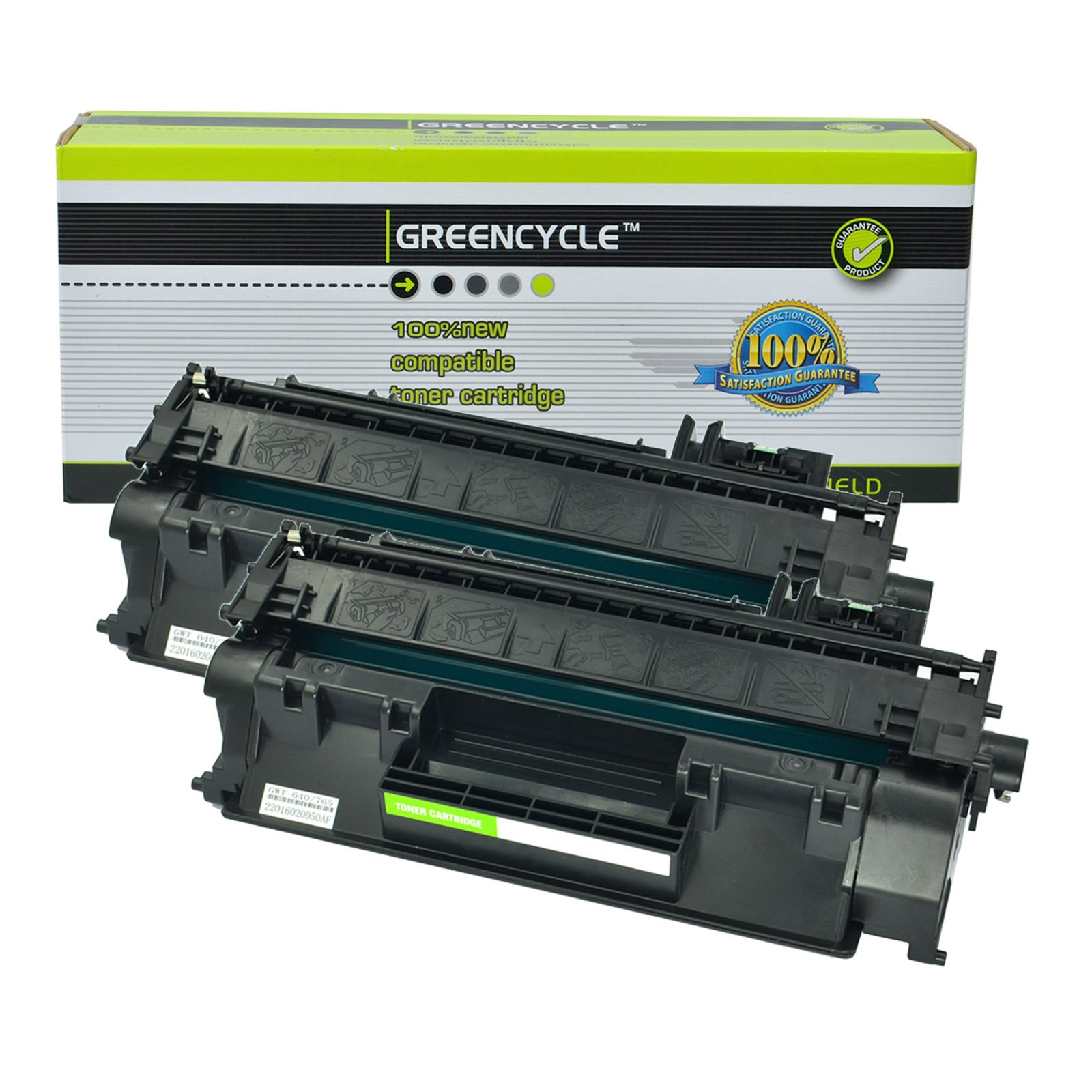 greencycle 2 Pack Compatible 80A CF280A 80X CF280X 05A CE505A Black Toner Cartridge Replacement for HP Laserjet Pro 400 M401a M401d M401n M401dn M401dne M425dn M425dw P2055DN Printer (2700 Pages)