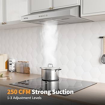 Amazon.com: Range Hood 30 Inch, IsEasy Under Cabinet Range Hood