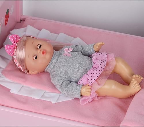 Miniatura 7 de Huang Cheng Toys 9 piezas de muñeca de 120in con ropa preciosa muñeca recién nacida Hairband zapatos 2 baberos botella de lactancia cuchara para