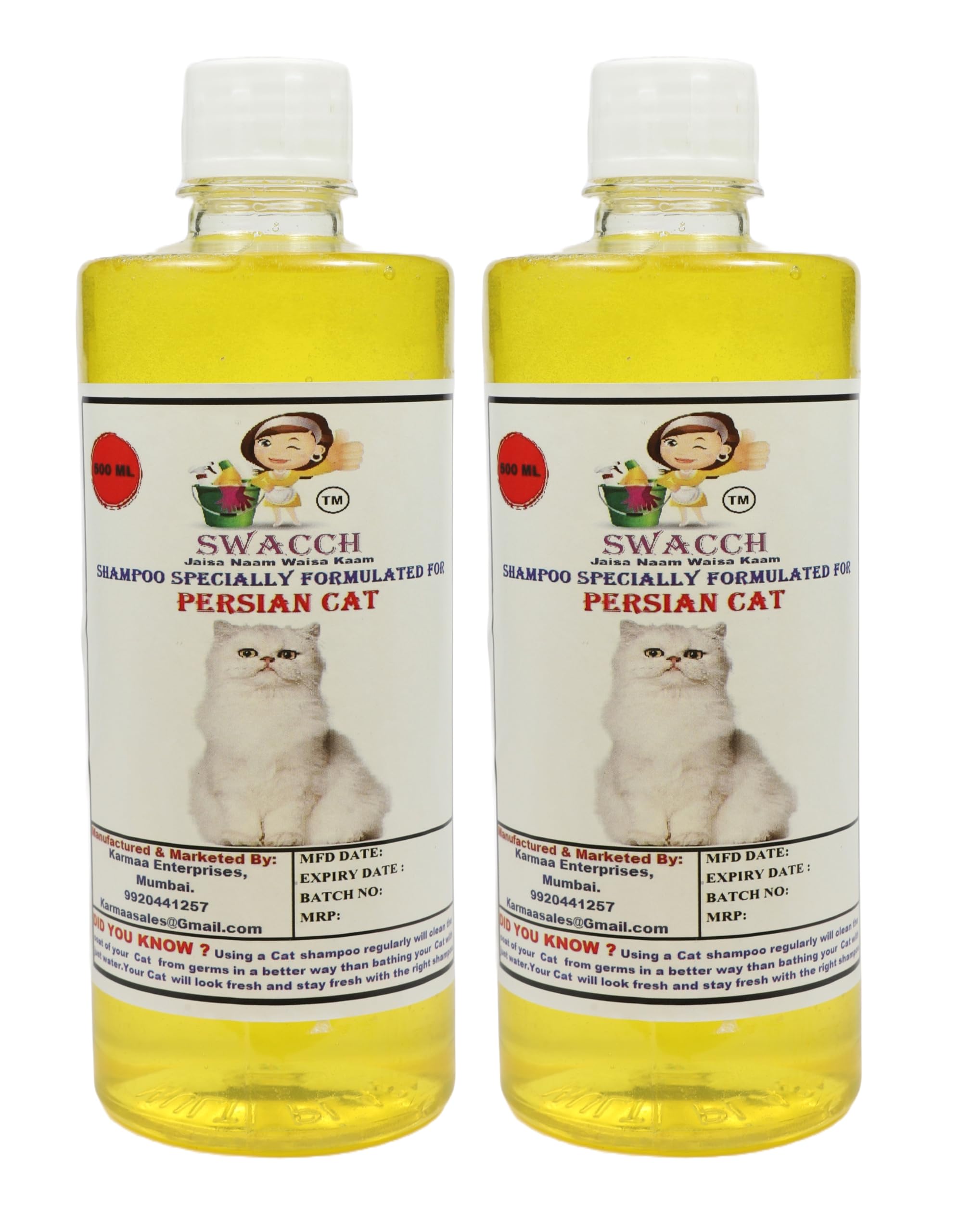 SWACCH Shampoo Specially FORMULATED for Persian CAT (500ML) (Combo Pack of 2) Lemon (B0BVG2JJGY) Amazon Price History, Amazon Price Tracker