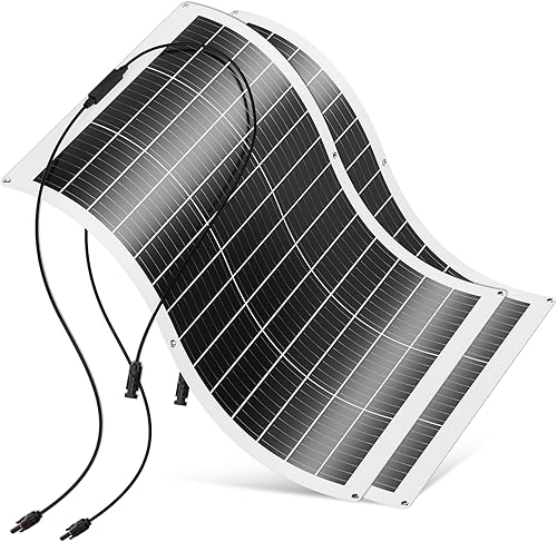 Miniatura 9 de Panel solar flexible de 200 W, (2 piezas de 100 W) 1224 V, monocristalino, ligero, flexible, monocristalino, monocristalino, monocristalino,