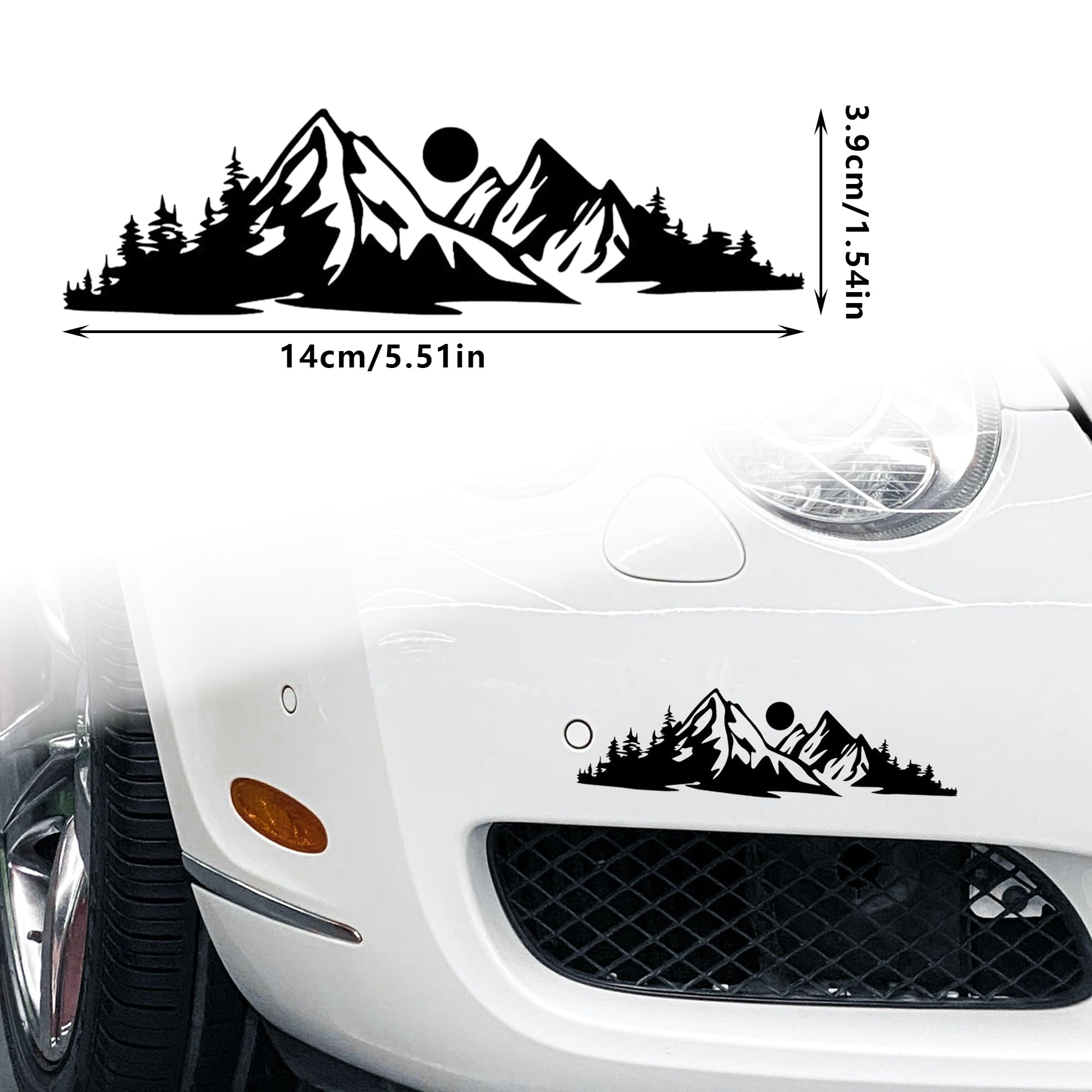 Samunshi® Autocollant Scène Loup Dans La Forêt Lune Montagnes