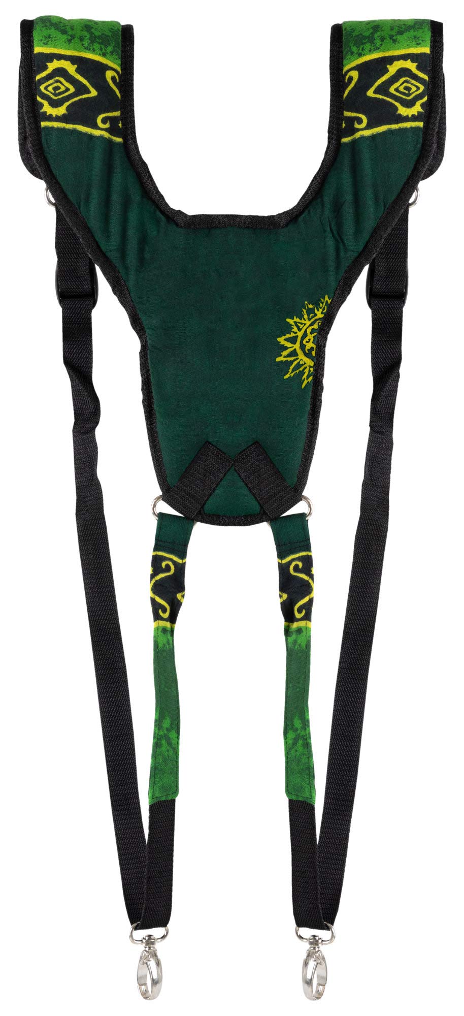 XDrum Djembe Gurt Eco (Schultergurt zum Umhängen von Djemben, mit 2 Metallkarabinern, längenverstellbar von 60 bis 76 cm) grün