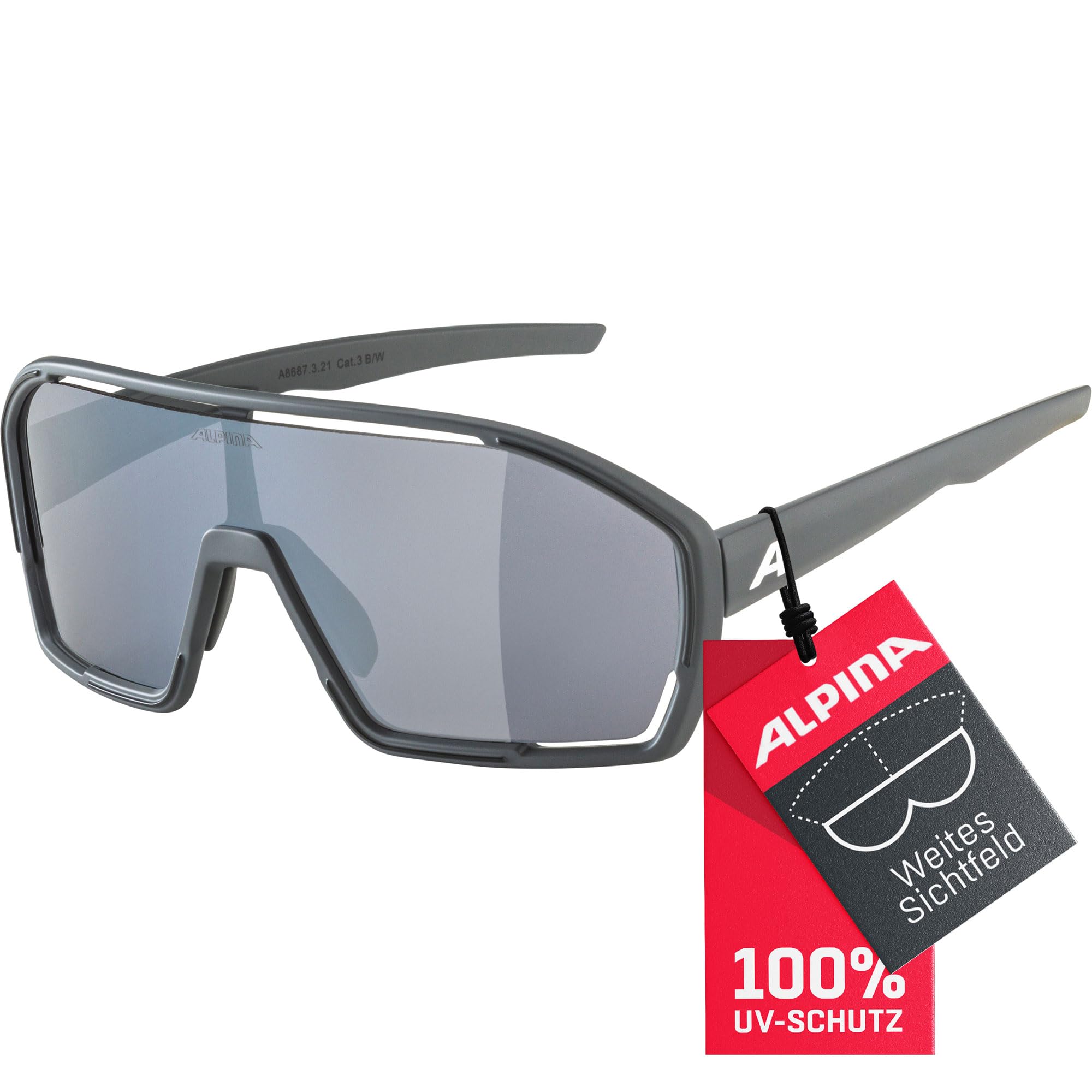 ALPINA BONFIRE MIDNIGHT-GREY MATT Sportbrille, midnight-grey matt, One Size