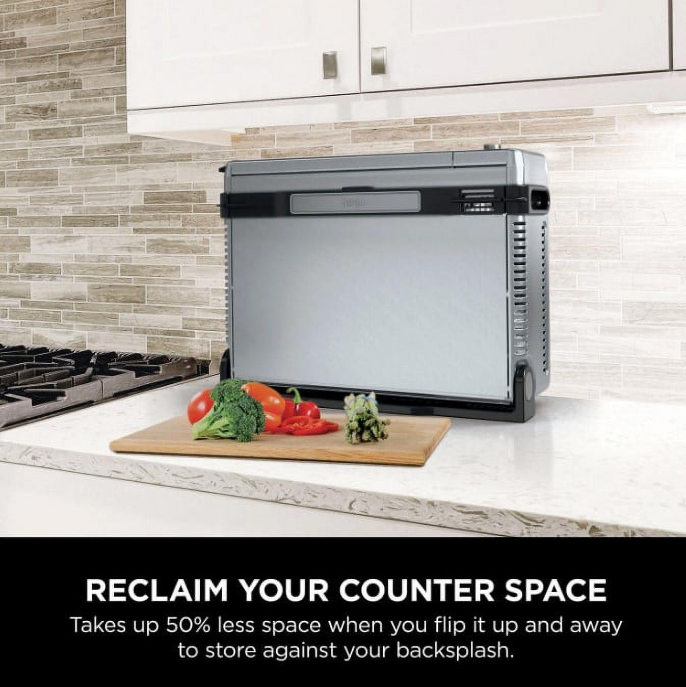 Ninja Foodi 9 in 1 Digital Multi-Functional Cooking, Air Fry Oven, Convection Oven, Toaster, Flip-Away Storage, Air Roast, Bake, Broil, Dehydrate, Reheat, 1800 Watts, Stainless Steel (102A)