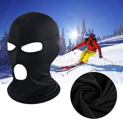 Passamontagna 3 Pezzi Con 2 Fori - Unisex, Per Sci, Moto E Sport Invernali - Foto 7