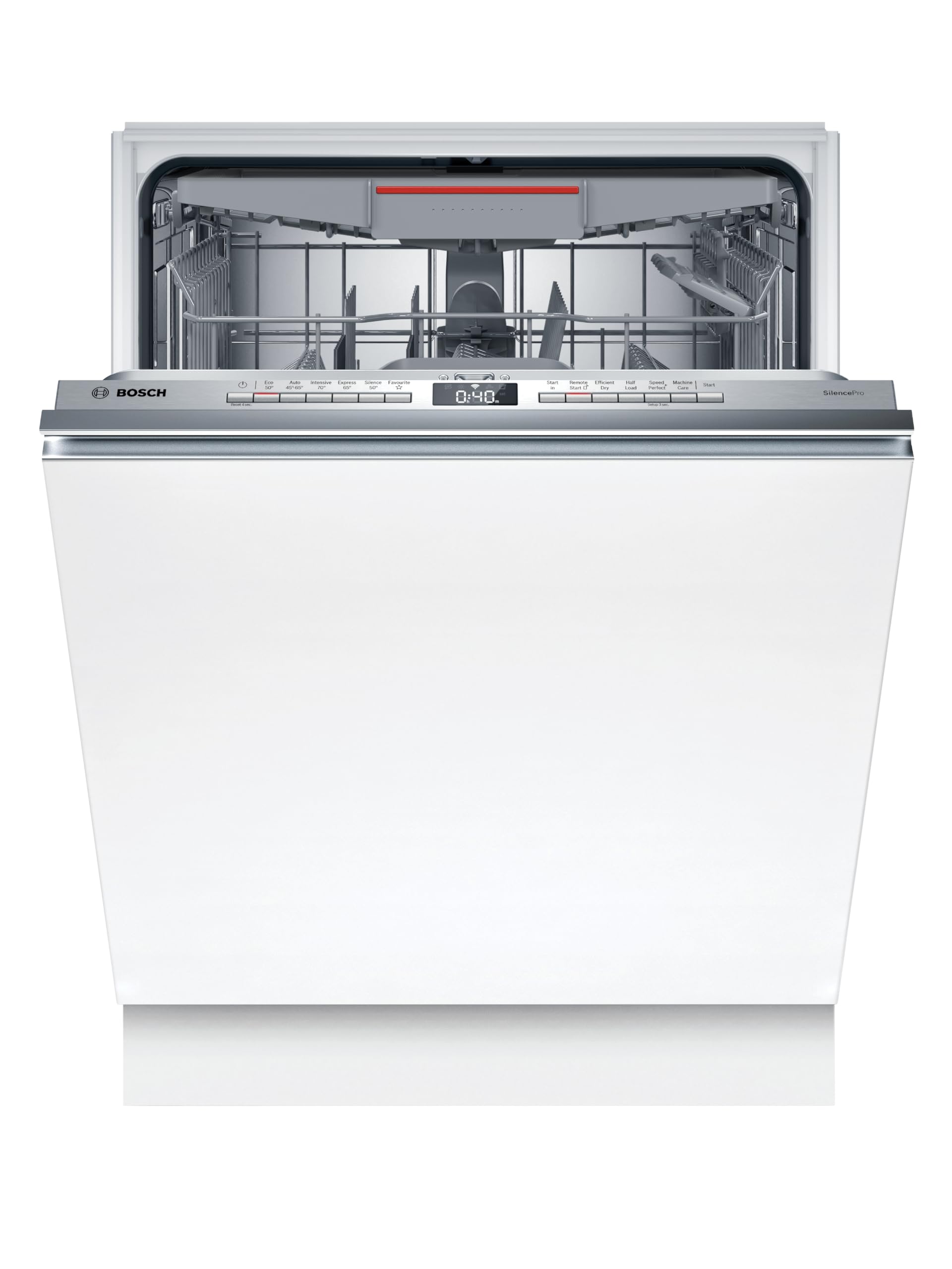Bosch Bosch SMV4ECX23G Series 4, Fully Integrated Dishwasher 60cm, Smart Start, Extremely Quiet, Glass Care, Efficient Dry, InfoLight Floor Indicator, Rackmatic Adjustable Basket, Home Connect, AquaStop