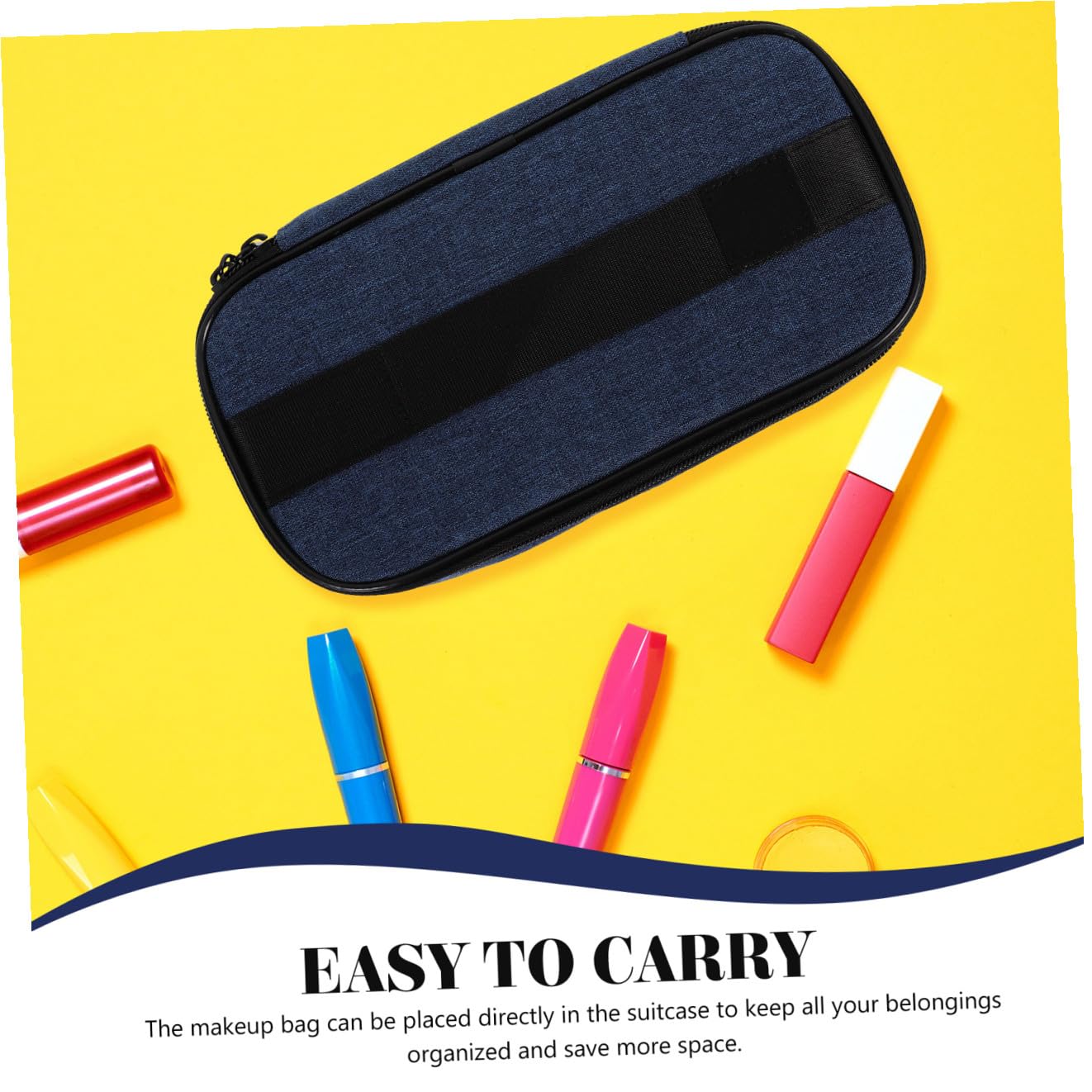 Ipetboom Borsa Cosmetica da Viaggio Borsa per Toeletta Portatile Scomparti Organizer per Cosmetici Viaggio Lucchetto Codice per Scuola e Viaggi