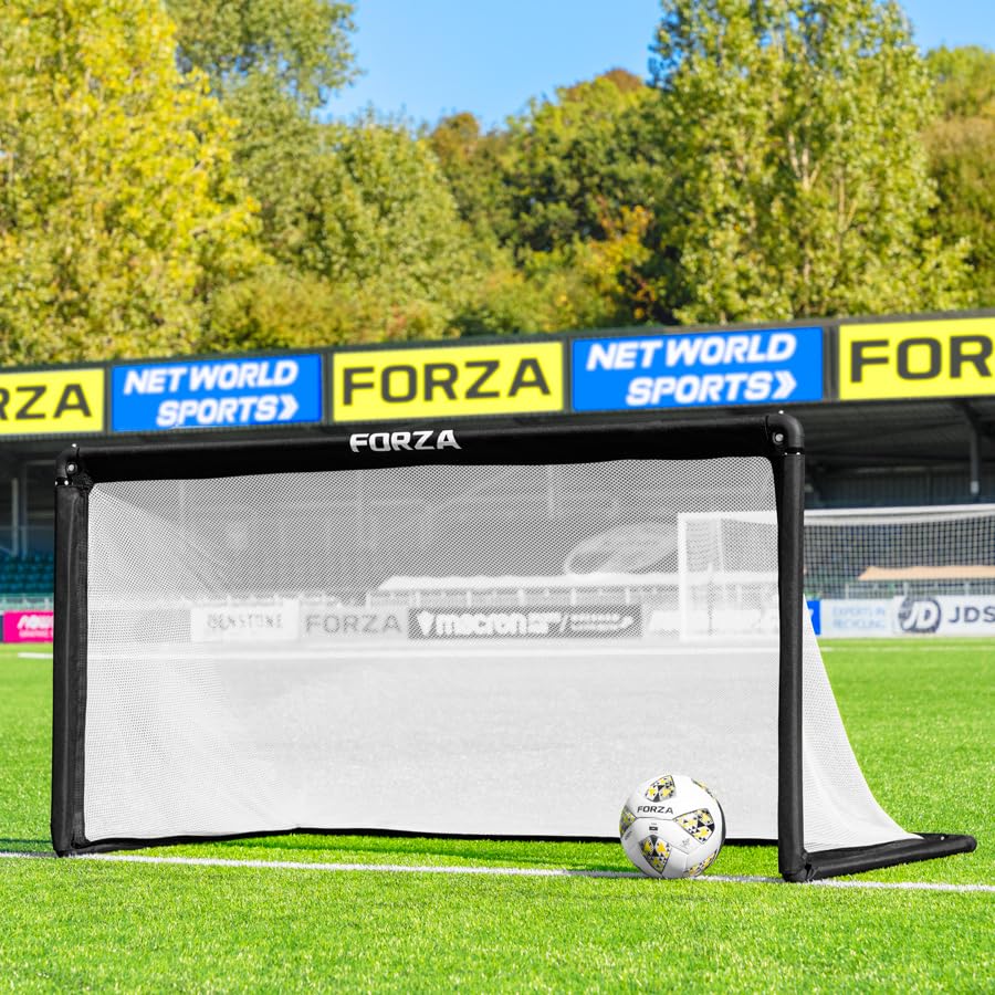 FORZA POD Goal Lite – High-Performance Quick-Fold Football Goal for Garden, Park & Training Drills (White, 6 x 3)
