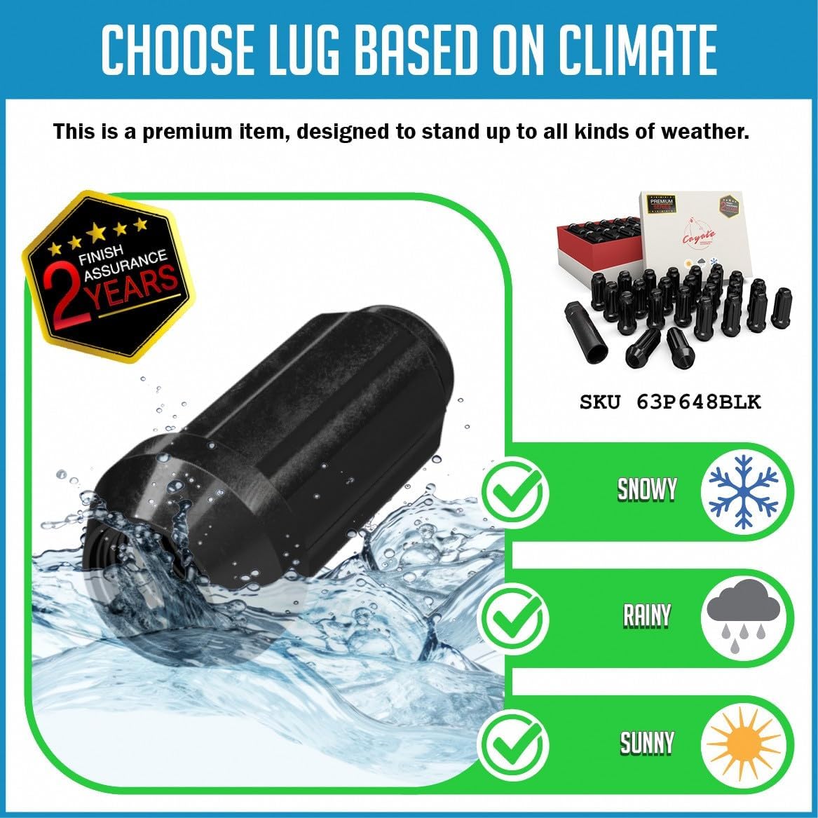 Wheel Accessories Parts Premium Spline Lug Nuts 2 Year Warranty 24 Pcs M14x1.5 14x1.5 Thread 2.00" Long Black 6 Spline Hex Fits Chevy Silverado 1500 Ford F-150 GMC Sierra 1500 RAM 1500