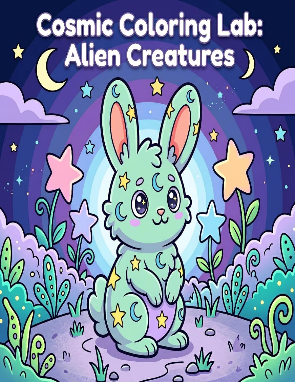 Cosmic Coloring Lab: Alien Creatures Coloring Book for Kids & Adults | 30 Cute, Majestic & Strange Space Animals | Relaxing Stress Relief Coloring ... for Relaxation, Stress Relief & Creative Fun