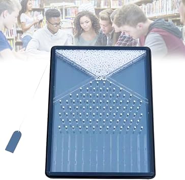 Portable Galton Board, Galton Board Desk Toy, Acrylic and PP Materials, 420 X 320mm Compact and Portable, V-Grooves, for School Laboratory Teaching Demonstration