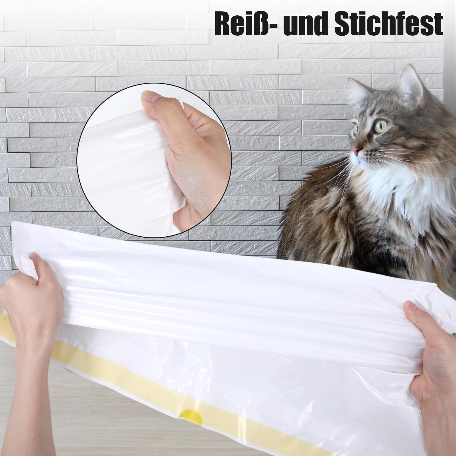 20 sacchetti per lettiera per gatti, sacchetti per lettiera per gatti, con cordino, sacchetti igienici, per lettiera per gatti, XXL, resistenti agli strappi, durevoli (79 x 45 cm)