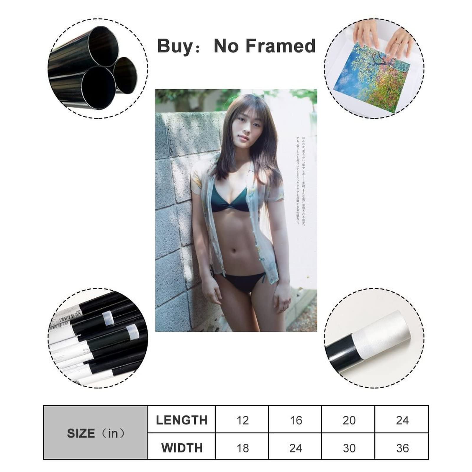 Amazon.co.jp: NMB48渋谷凪咲ポスター写真セクシー清純 アートパネル