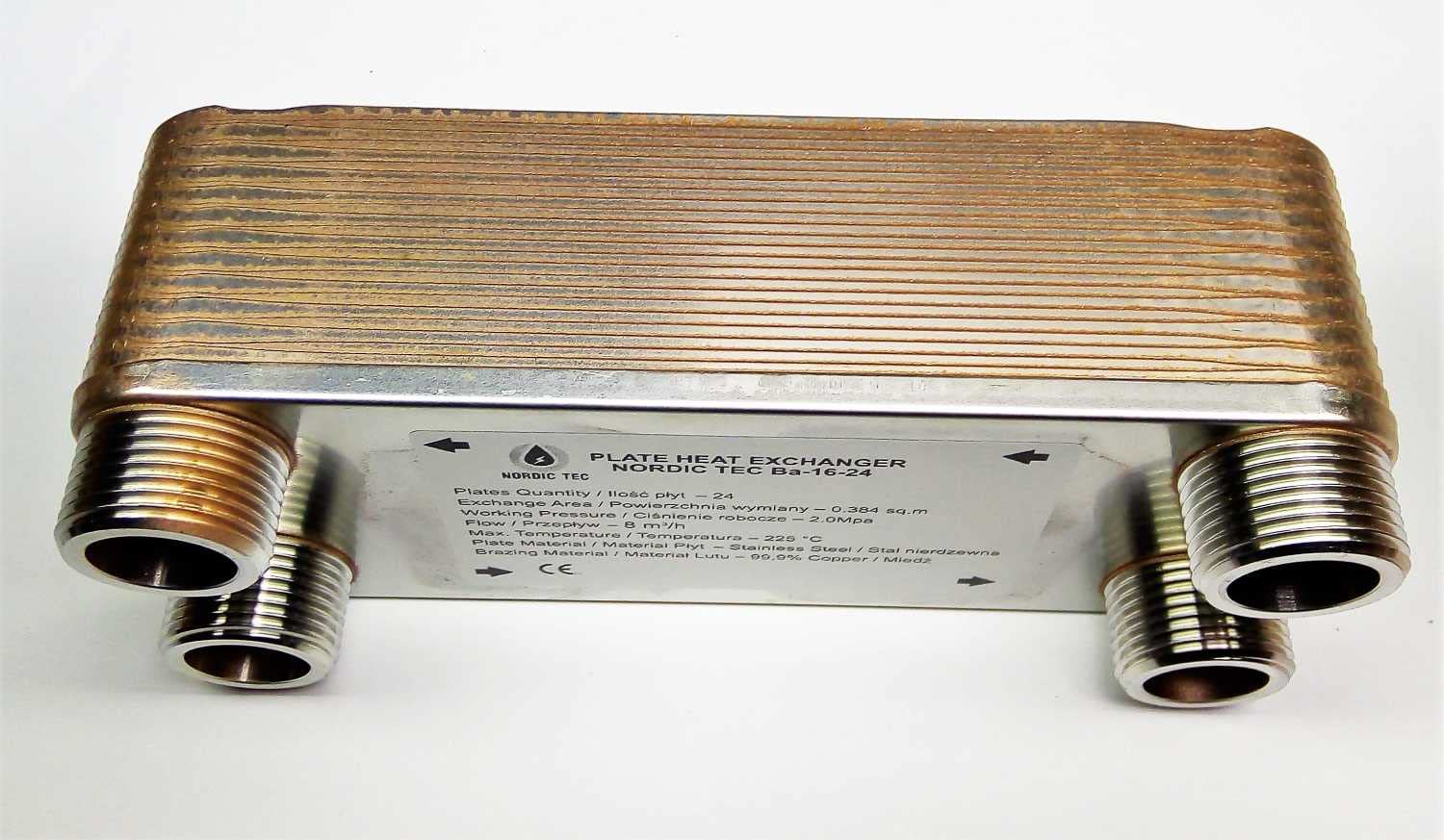Platenwarmtewisselaar voor warmtepomp (glycol) Nordic Tec Ba-32-90 1