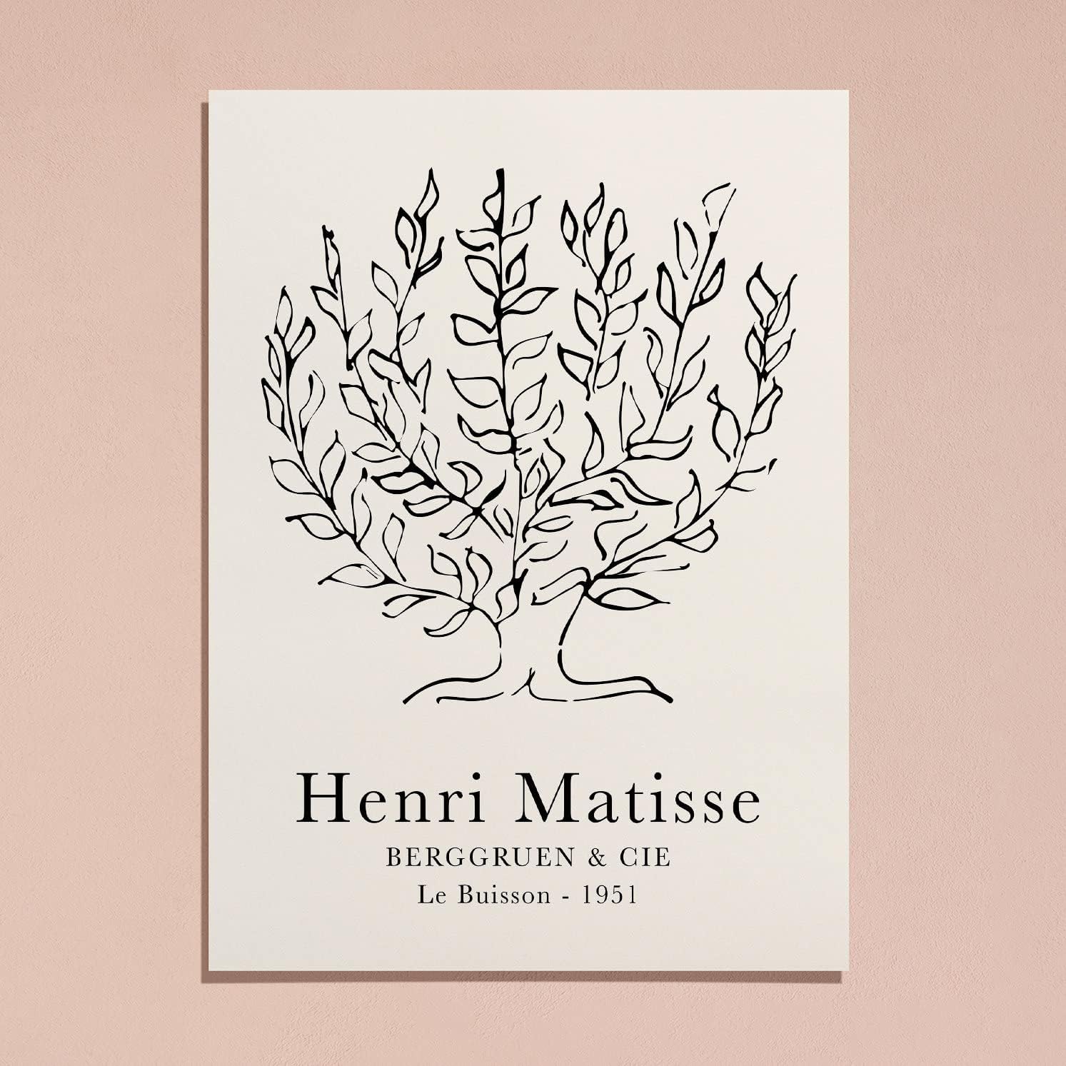 Henri Matisse Le Buisson Tree Sketch 1951 Póster vintage Impresión de