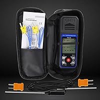 Vista 8 de Termómetro de termopar digital tipo K/J con termopar tipo 4 K, termómetro HVAC con alarma y compensación de adj, medidor de temperatura -328°F ~