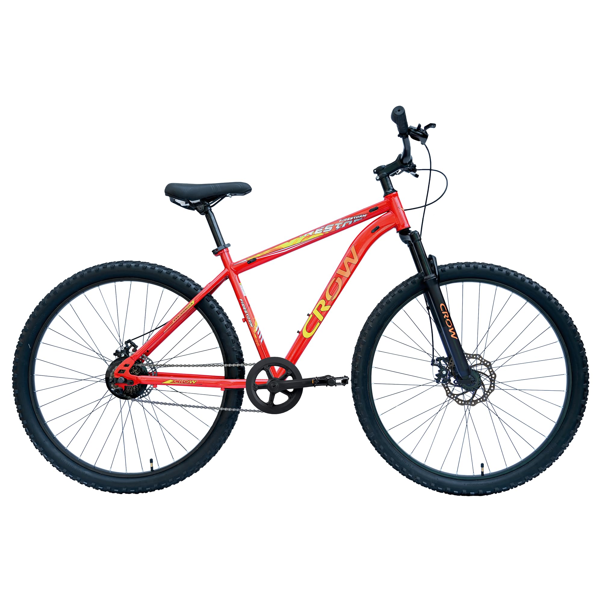 CROW - FIRE Storm Single Speed Cycle | 26T Cycle for Boys 12 to 15 Years | Bicycle for Men Adult | Mountain Bike with Front Suspension & Dual Disc Brakes| Unisex 26 INCH MTB-image-45