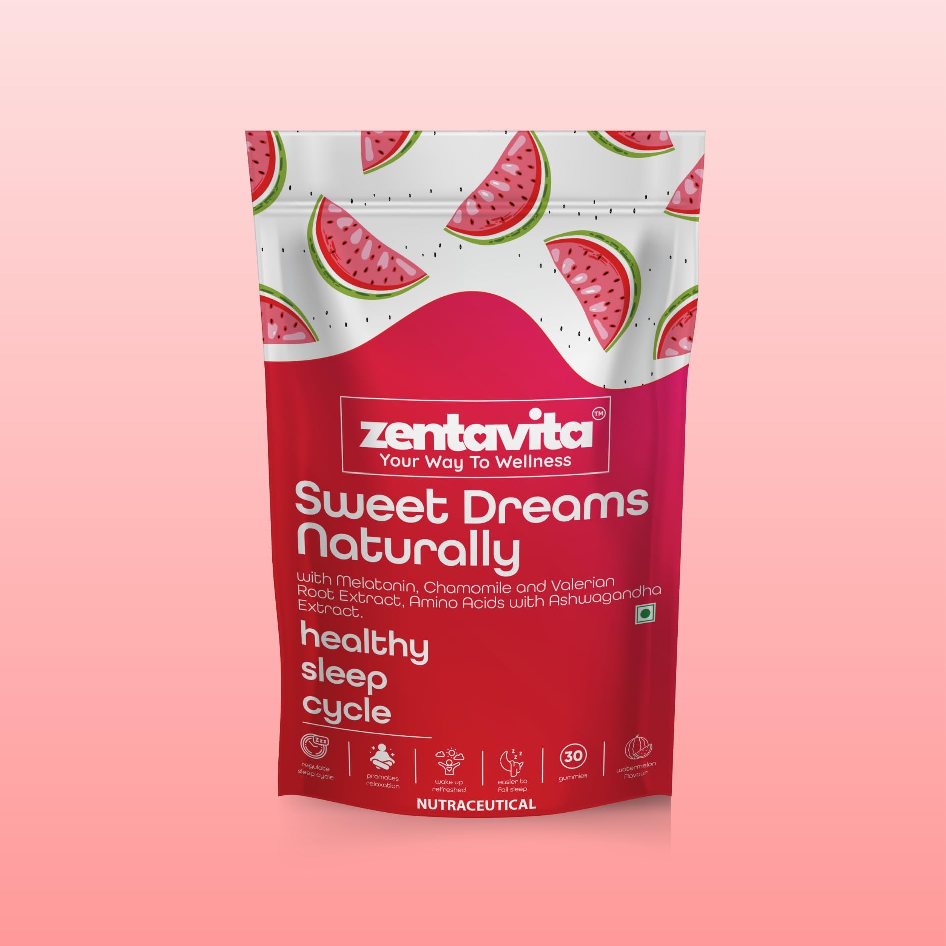 Zentavita Melatonin Sweet Dreams Gummies for Adults with Melatonin, Chamomile, Valerian Root & Ashwagandha Root Extract | Promotes Relaxaction | Wake up Refreshed | Improves Sleep Quality (30 Gummies) (B0D8BRQZ31) Amazon Price History, Amazon Price Tracker
