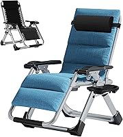 Vista 25 de ABORON Silla de gravedad cero mejorada con cojín para reposabrazos, sillas plegables de lona de primera calidad para exteriores, sillas de patio