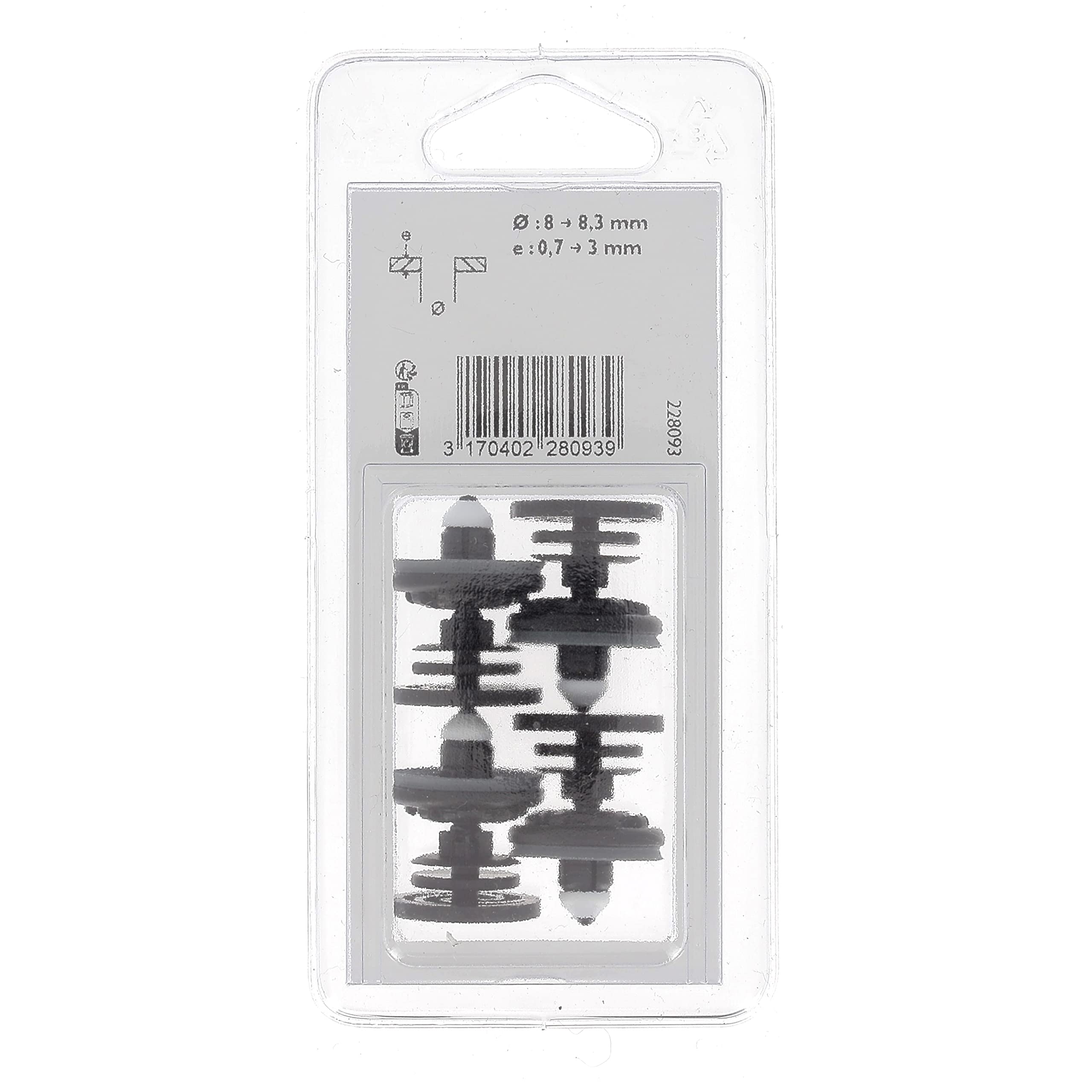 Agrafe De Fixation Carrosserie Restagraf - Pour Panneaux De Porte Ford C-MAX, Focus, Kuga I - Lot De 4