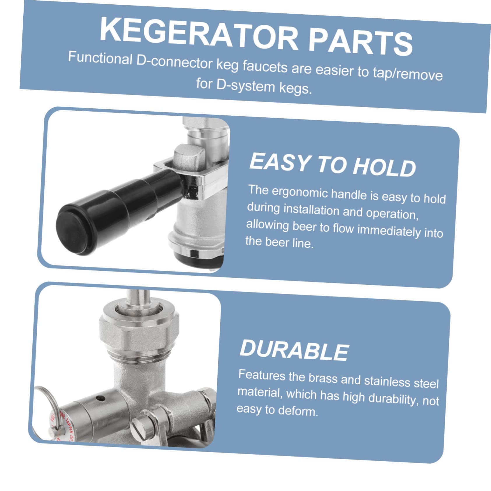 Cabilock Acoplador De Barril d System Grifo De Cerveza Dispensador De Barriles Accesorios para Cerveza
