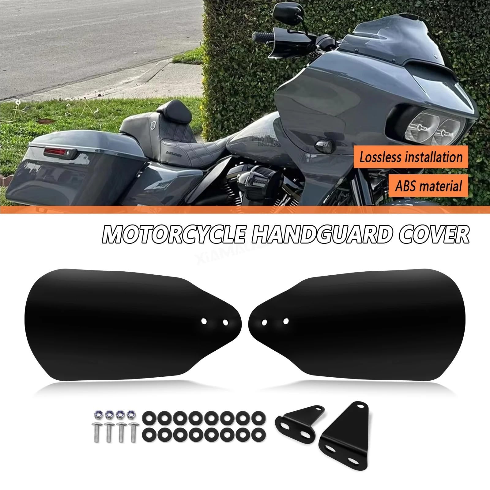 Motocyklowe ochraniacze na dłonie Pasuje do przemieszczania się po drogach FLTRX 2024-później akcesoria motocyklowe osłony dłoni osłona kierownicy(Red)