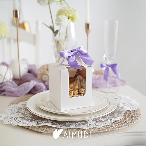 Vista 196 de AIMUDI Lazos giratorios para bolsas de golosinas de 3.5 pulgadas, lazos de satén azul turquesa para manualidades, lazos prefabricados con lazos Azul