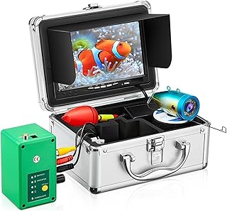 CâMera De Pesca SubaquáTica Kit de câmera de pesca subaquática portátil 30 LEDs, suporte DVR, monitor de 7 polegadas, detector de peixes de vídeo 1000TVL para pesca no gelo/mar Localizador De Peixes D