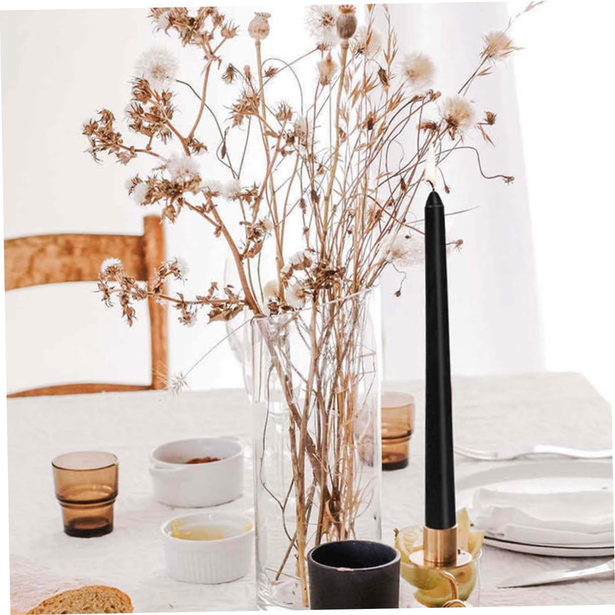 STOBAZA 4pezzi Candele Taper Da Candele Decorative Senza Profumo Cera Di Paraffina Per Matrimoni e Feste Brucia Ore Per Atmosfere Romantiche