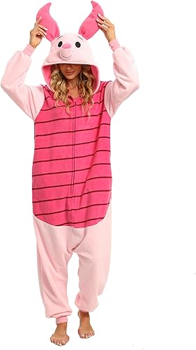 Wishliker Halloween Stitch Kigurumi Onesie Zipper Pajamas Costume Unisex Adult