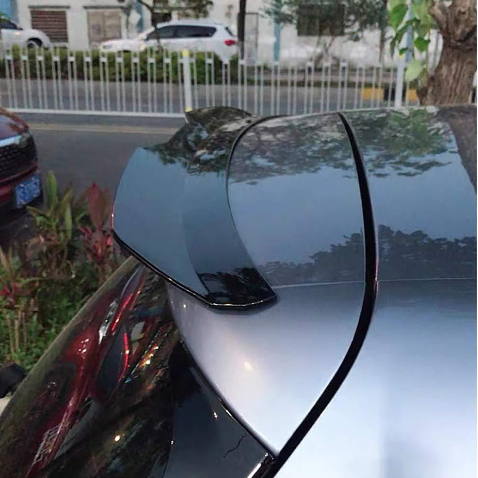 Auto ABS Spoiler Posteriori per Alfa Romeo Mito 2008 2009 2010 2011 2012 2013, Bagagliaio Alettone Posteriore Anticorrosione AntiGraffio Decorazione Accessori,Bright Black