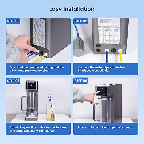 Miniatura 7 de Glacier Fresh Purificador de agua portátil de ósmosis inversa para autocaravana, sistema de filtración de agua de 4 etapas que elimina el 99.99% de