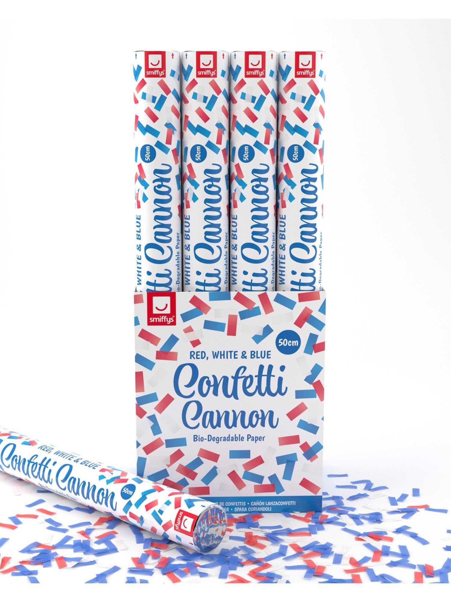 Smiffys Konfetti-Kanone biologisch abbaubares Papier