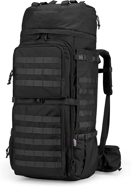 Mardingtop 60L/55L/75L Internal Frame Backpack,Large Hiking Backpack Military Rucksack with Rain Cover for Camping Outdoor Trekking Mountaineering Hunting