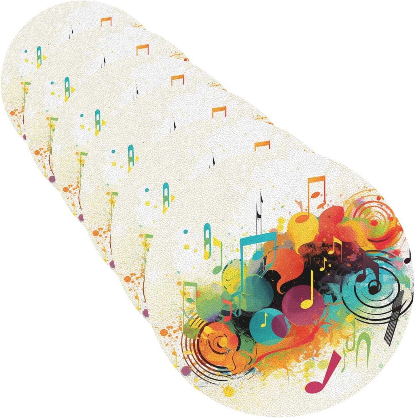 6Pcs Drink Coasters Cup Coaster Abstract Music Themed Funny Cup Mat Pad 4" Leather Coaster for Drinks Waterproof Bar Beer Beverage Coasters Set for Home Decor Housewarming Gift