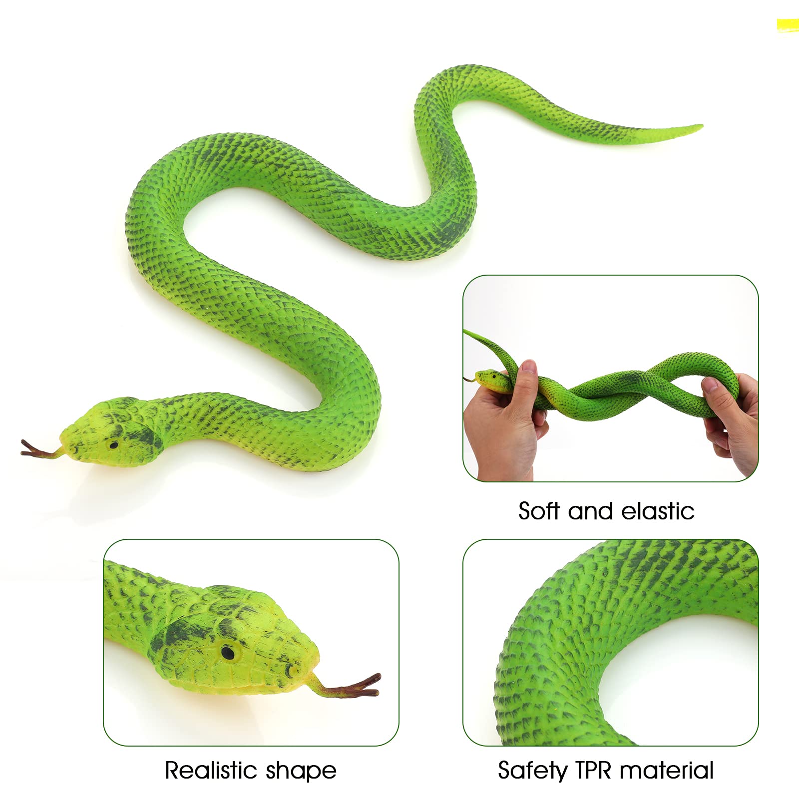 Serpents En Plastique Réalistes Jouets De Couleurs Assorties, Décoration De Faveurs De Fête, Gag Jouets, Blague Et Accessoires