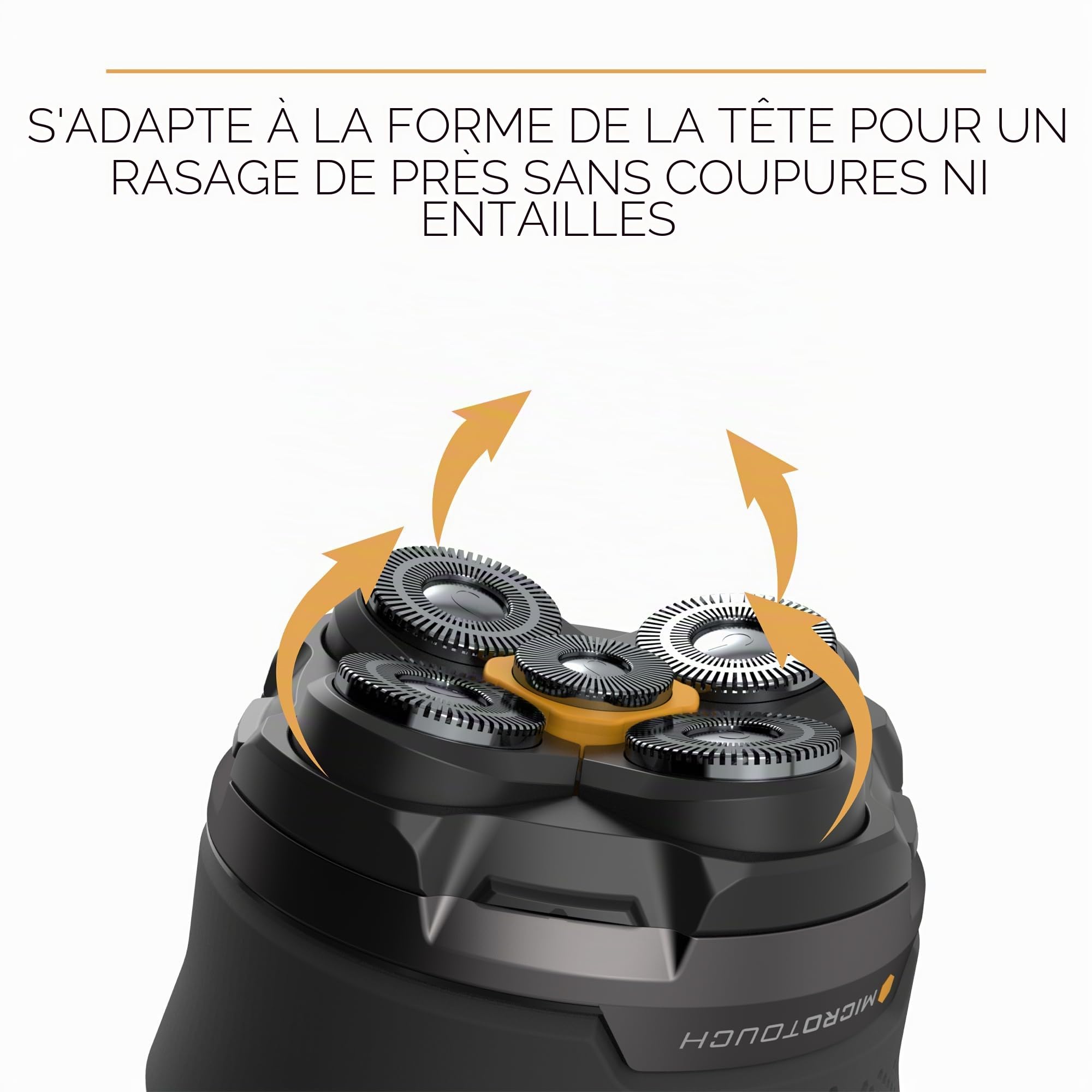 Microtouch Titanium Rasoir électrique rechargeable pour homme, rasoir sans fil, hypoallergénique pour rasage humide/sec, tondeuse de précision, alimentation au lithium, alimenté par piles