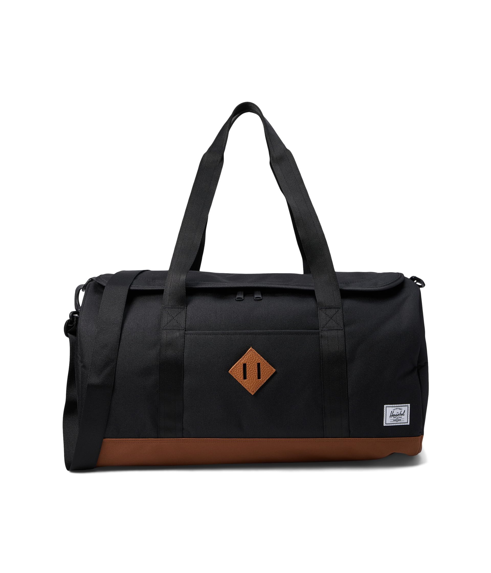 Herschel Heritage Duffle Bag, Black/Saddle Brown