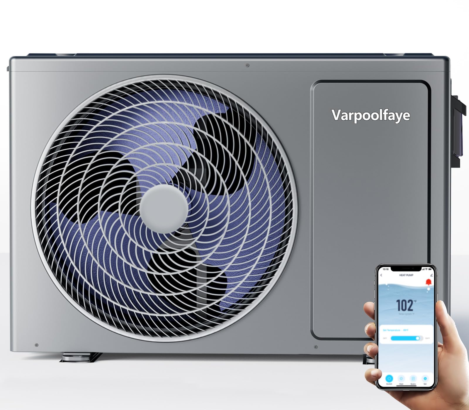 Electric Pool Heater For Inground Pool 27000 BTU Swimming Pool Heat Pump Above Ground Pool Heater 120V 7000 Gallon Heating or Cooling WiFi Control Schedule