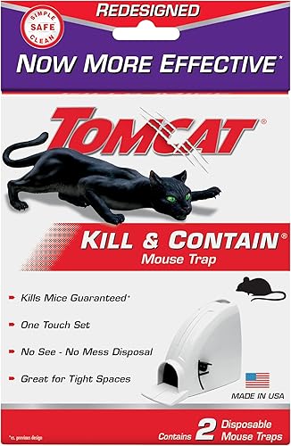 Trampa para ratones Kill and Contain, de Tomcat, paquete de 2 unidades, Blanco Trampa para ratones Kill and Contain, de Tomcat, paquete de 2 unidades, Blanco