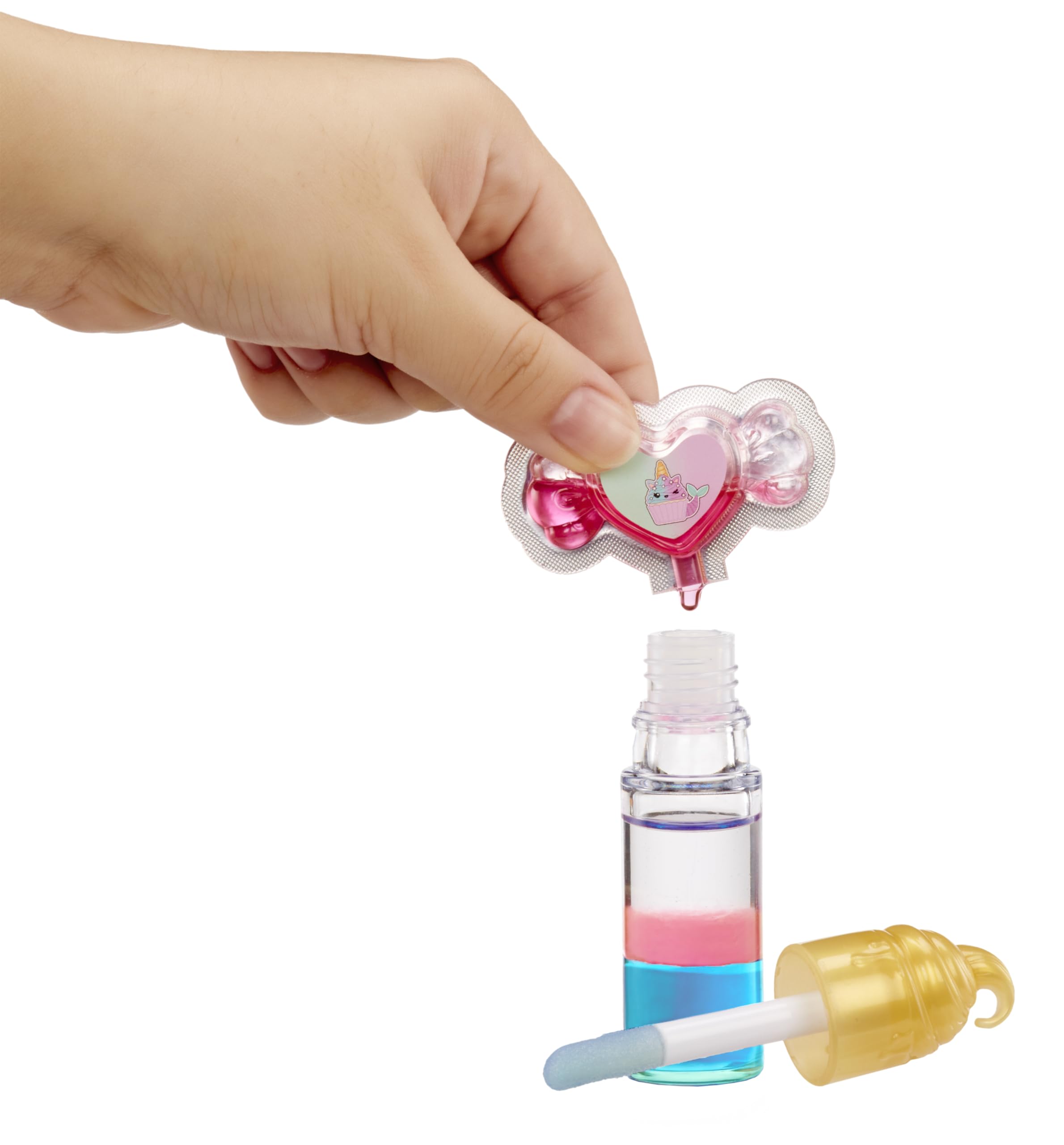 Yummiland Lip Gloss Doll: Mystery Color Change, Phoebe Frappe, Includes 1 Doll, DIY Lip Gloss + Removable Keychain - Image 4