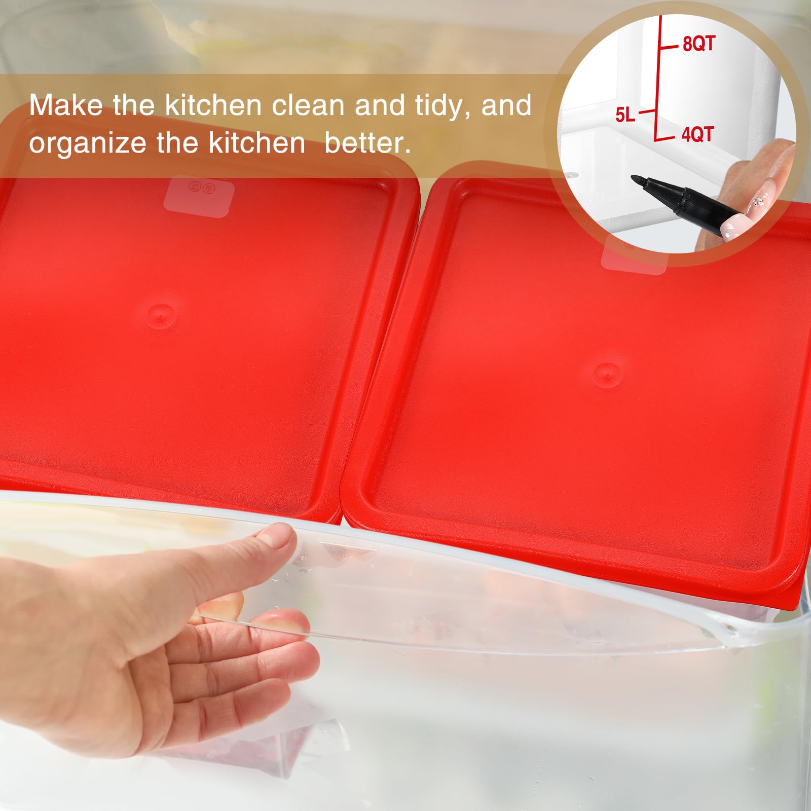Amazon｜Suclain 正方形食品保存容器 ポリカーボネート 透明食品容器
