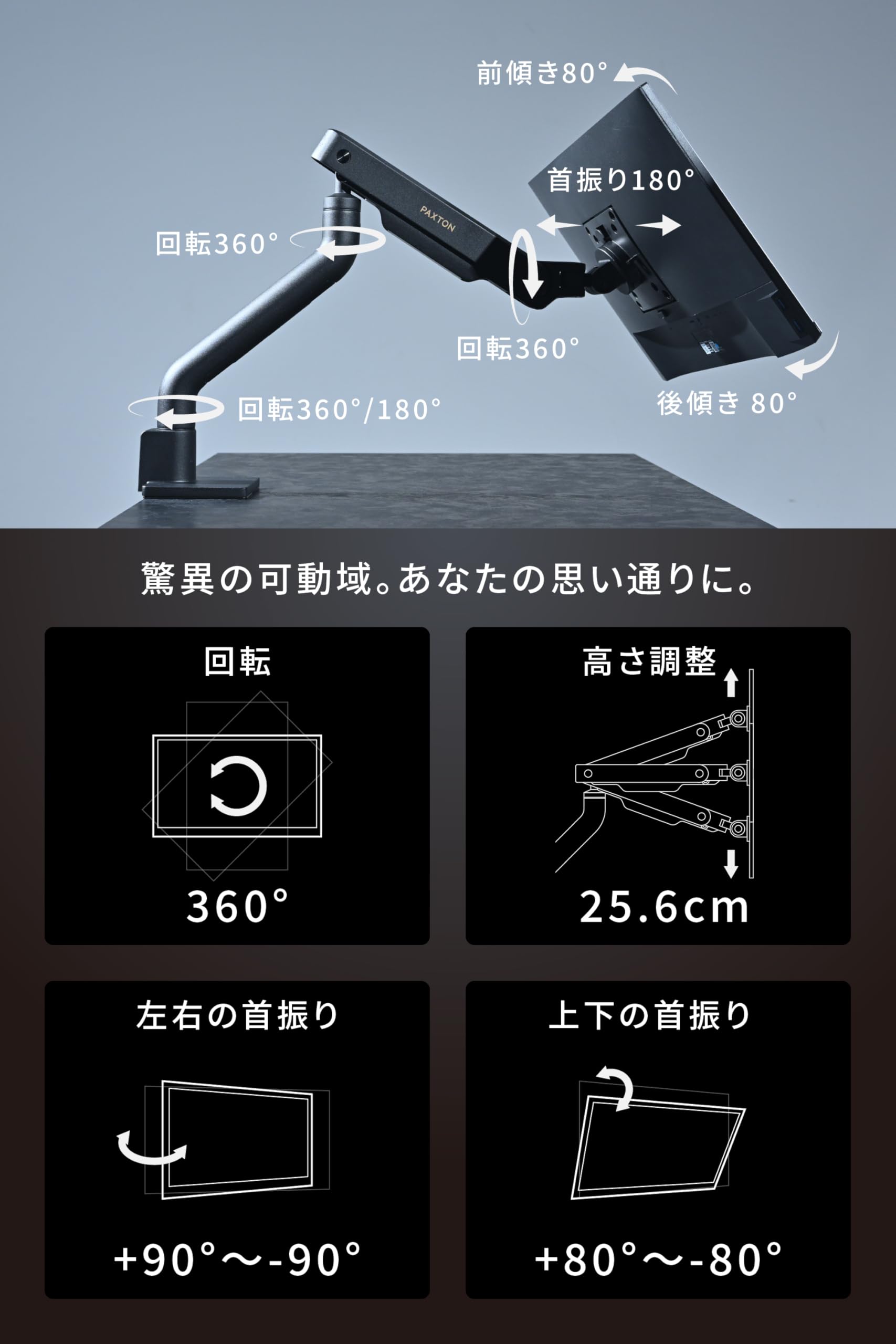 PAXTON モニターアーム 日本メーカー監修 テレワーク リモートワーク Amazon.co.jp: PAXTON モニターアーム 日本メーカー監修 テレワーク